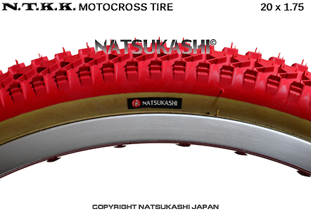 Thumbnail: NTKK "SNAKEBELLY" TYRE 20" x 1.75 (RED)
