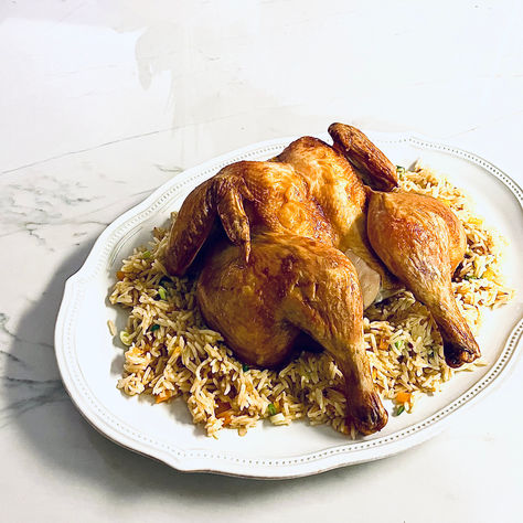 So I made the Chicken to make the Rice...