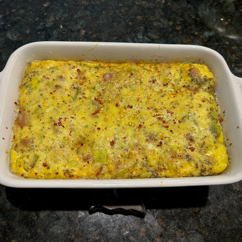 Leeks and Bacon Egg Bake