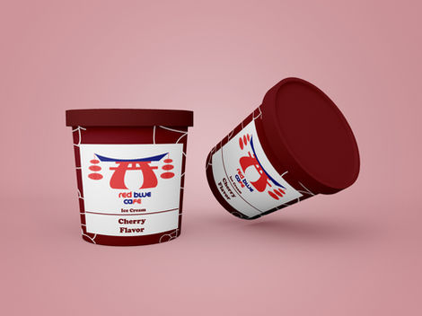 Restaurant ice cream packaging design