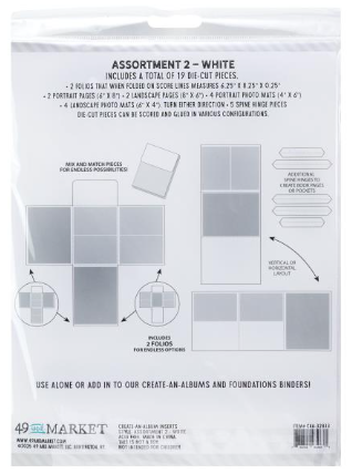 Thumbnail: Create-An-Album Foundation Inserts - Assort 2 - White