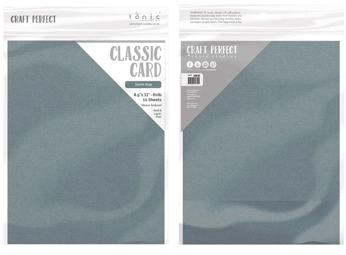 Thumbnail: Weave Textured Classic Card - Denim Blue