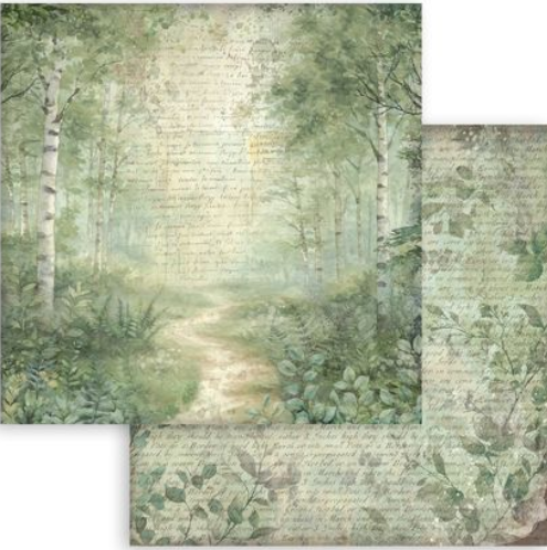 Thumbnail: Herbarium Silvae Double-Sided Backgrounds Scrapbooking Pad 12"x12"