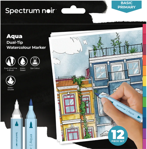 Spectrum Noir - Aqua 12pc-Basic Primary