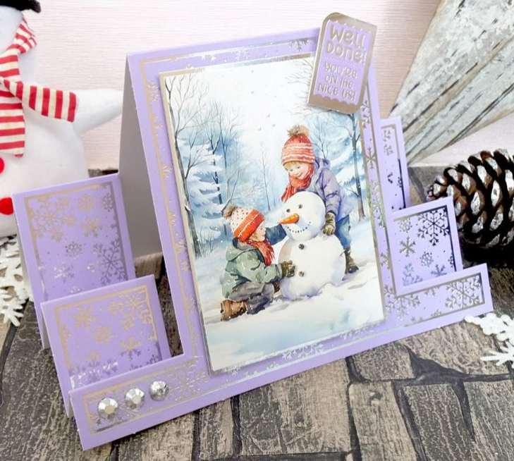 Thumbnail: Christmas Foiled Pattern Stepper Cards