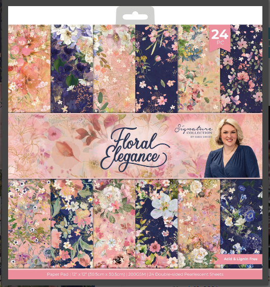 Floral Elegance 12"x12" Paper Pad