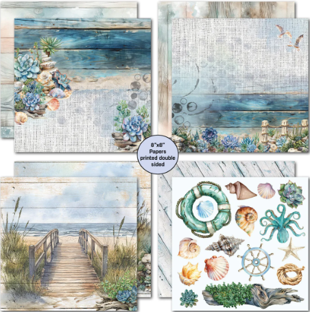 Thumbnail: Coastal Boardwalk 8x8 Paper Pack