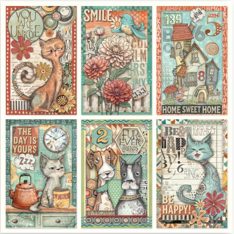 Thumbnail: Furry Friends Single-Sided Paper Pad 8"X8"