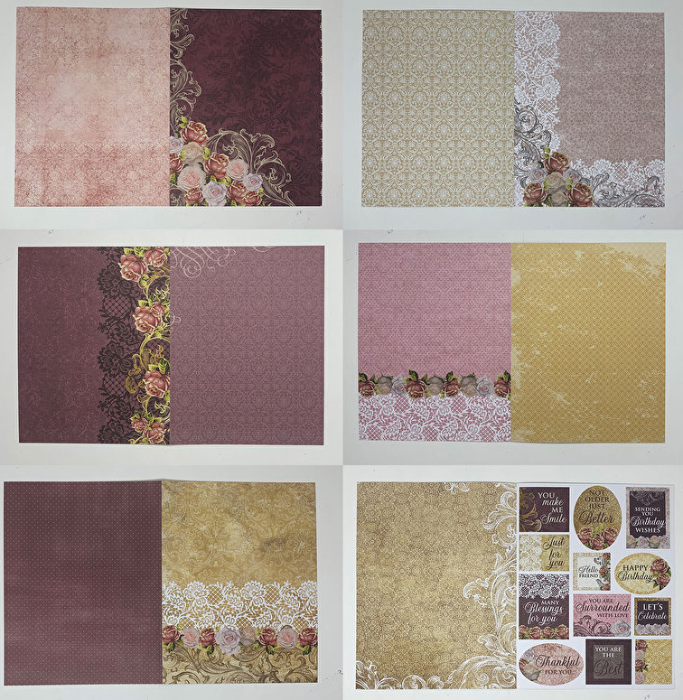 CHANTILLY LACE 8.5X11 PATTERNED CARDSTOCK