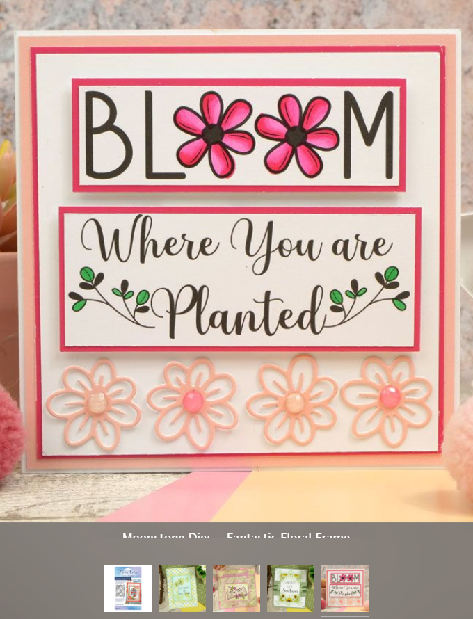 Thumbnail: Fantastic Floral Frame Moonstone Dies