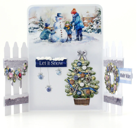 Thumbnail: Christmas Floral Embellishments Die Cut Decoupage - Winter