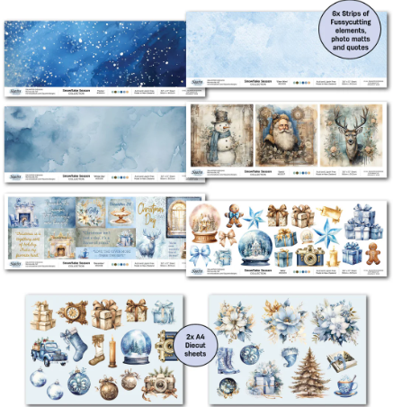 Thumbnail: Snowflake Season 12x12 Design Paper & Diecuts Set
