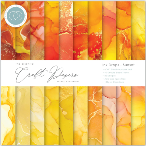 Ink Drops - Sunset 6x6 Premium Paper Pad