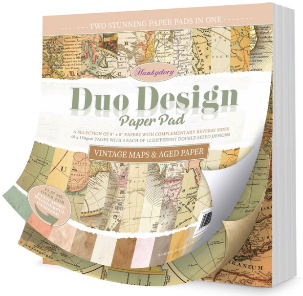 Vintage Maps & Aged Paper Duo Design Paper Pad