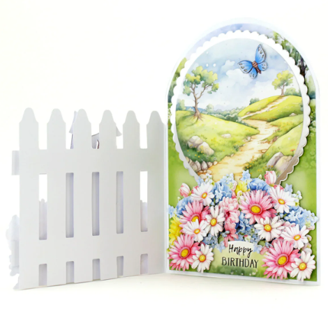 Thumbnail: White 5x7 Picket Fence Cards & Envelopes