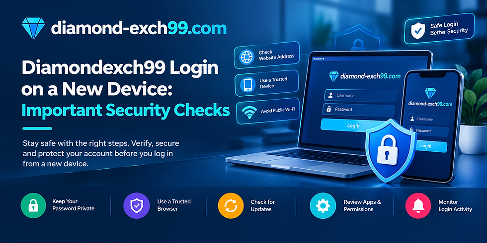Diamondexch99 Login on a New Device: Important Security Checks