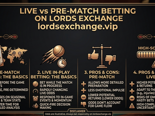 Live vs Pre-Match Betting on Lords Exchange