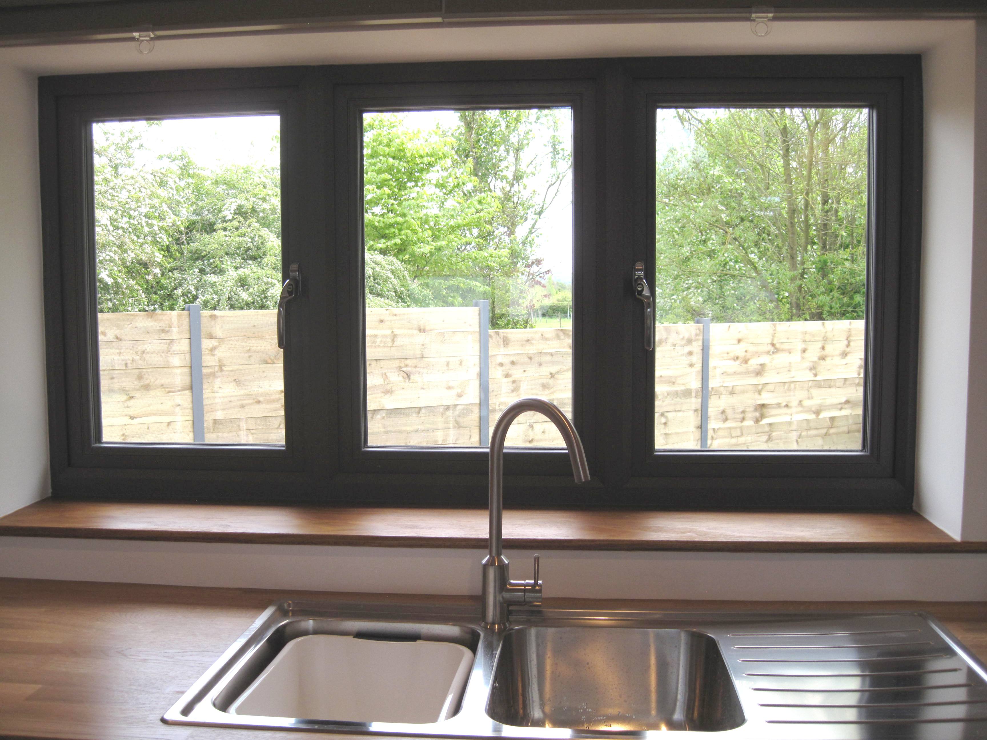 Stone barn view from kitchen sink IMG_1857