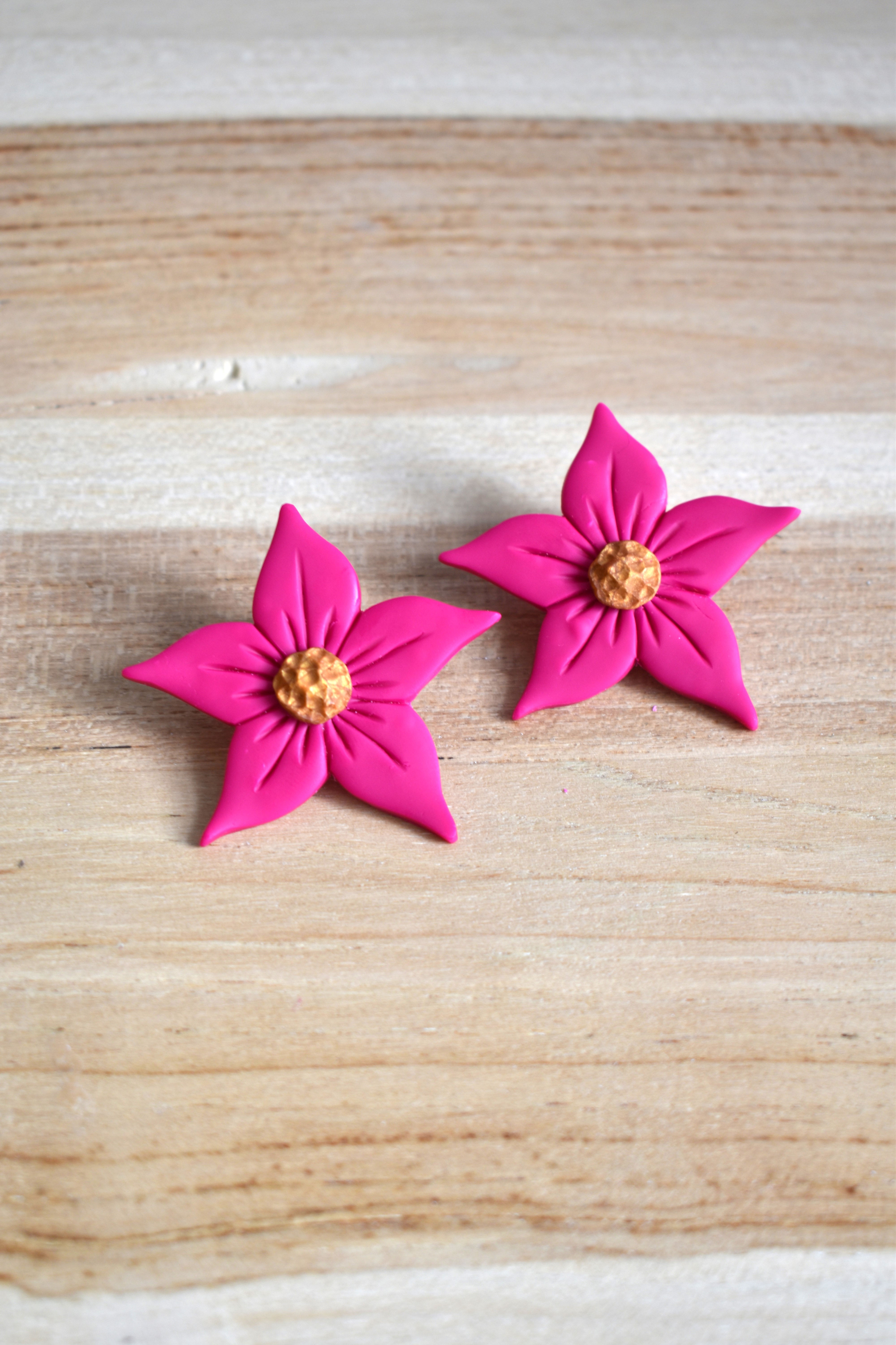 Lumeria Flower Earrings - Pink
