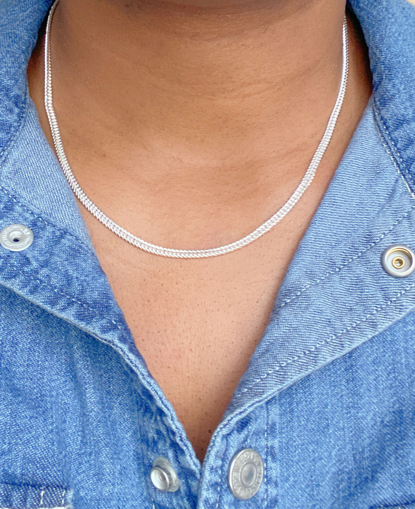 Curb Dainty Sterling Silver Necklace