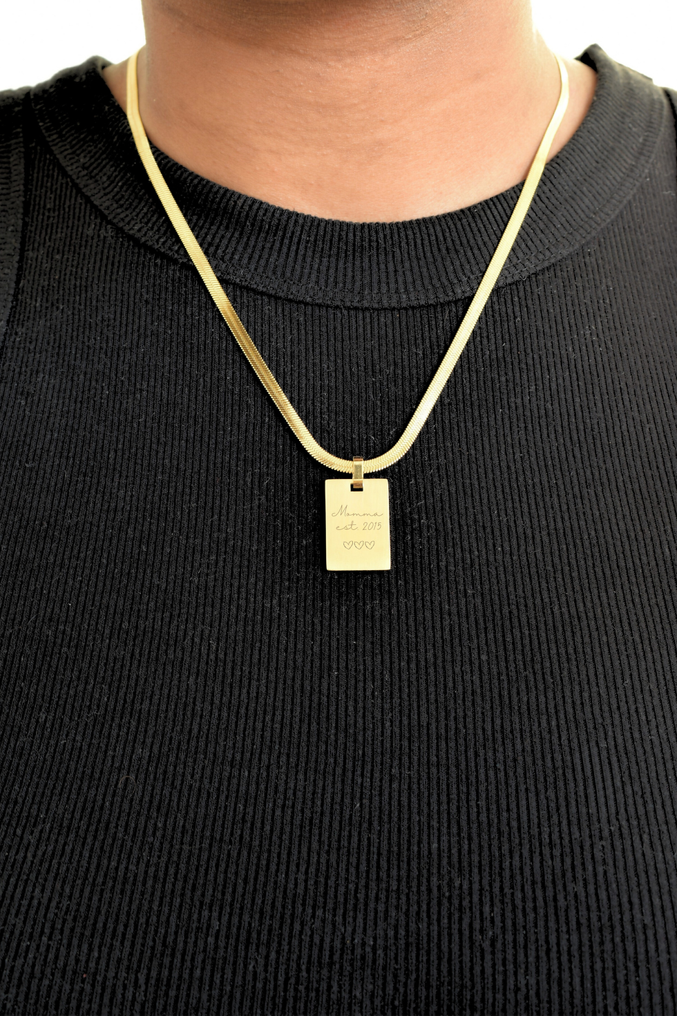 Miniatura: With You Herring Tag Necklace - Personalize