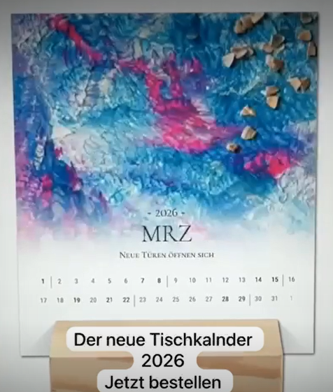 Tischkalender mit Holzfuss