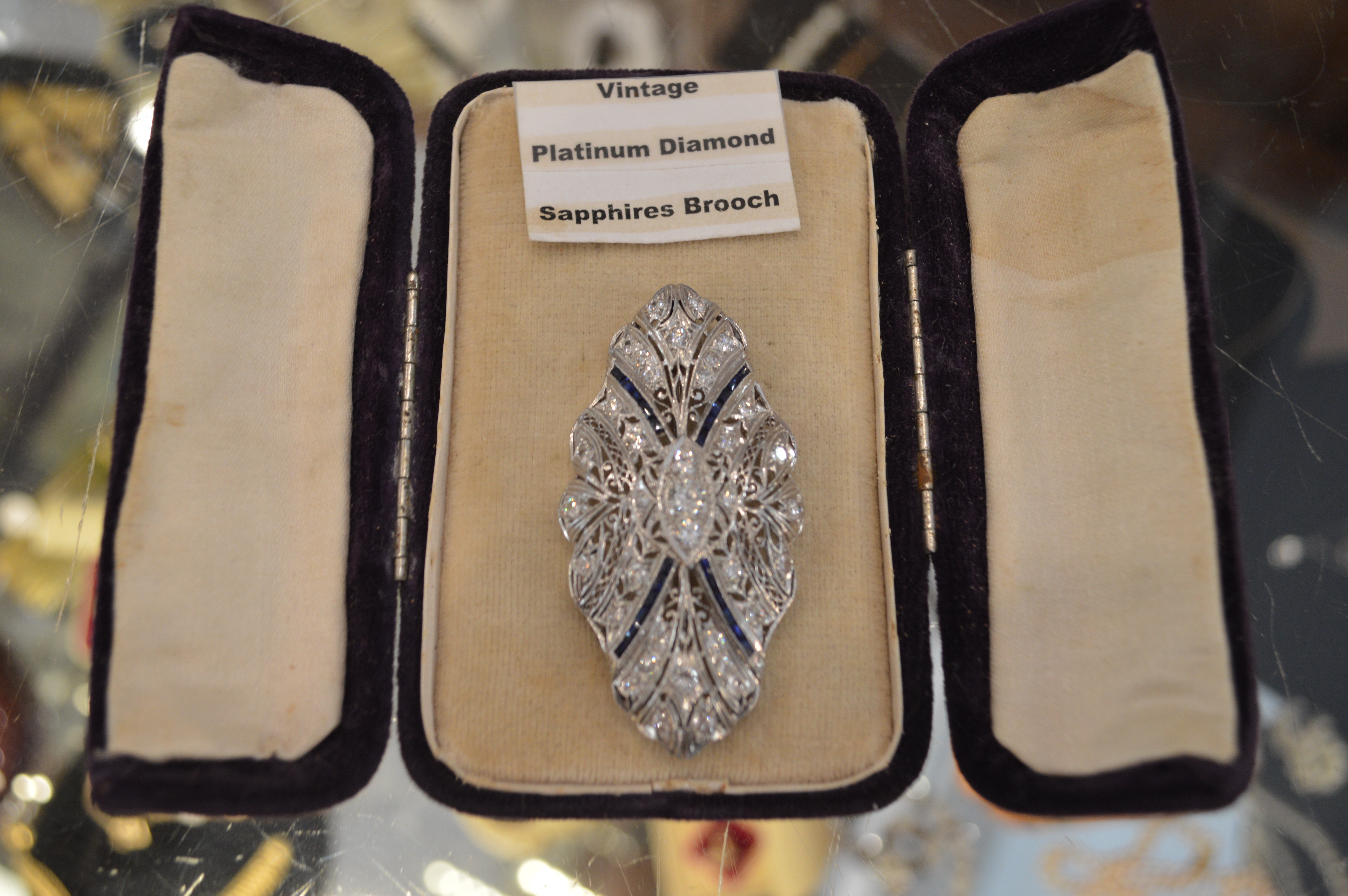 Platinum Diamond Vintage Brooch