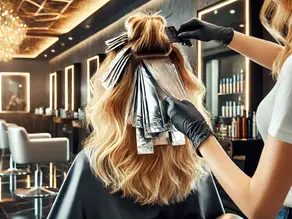 Modern foil placement at Blush Girl Salon Adelaide – Professional hairstylist creating a dimensional blonde look with bright face-framing highlights and a seamless blend. Best hair salon Adelaide for foiling and blondes.