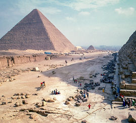 Vue sur les pyramides de Gizeh