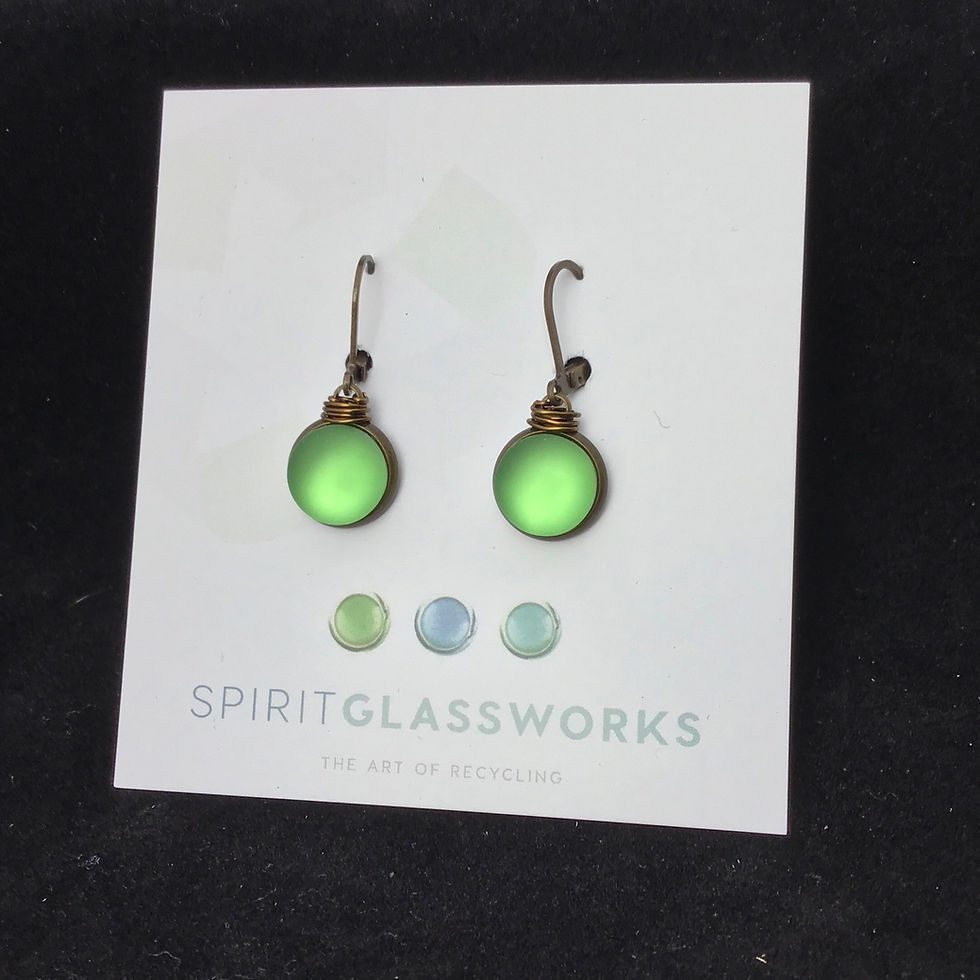 Thumbnail: Dangle Earring Antique Brass