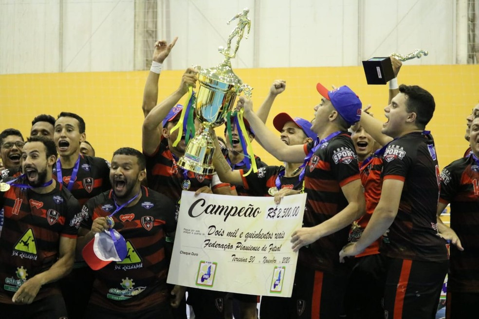 Crédito: Jade Araujo/ge Piauí - Belos, campeão piauiense de futsal, vai para a Taça Brasil
