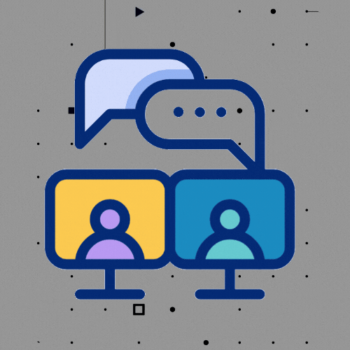 An illustration symbolizing interactive communication during ISO 27001 consultation