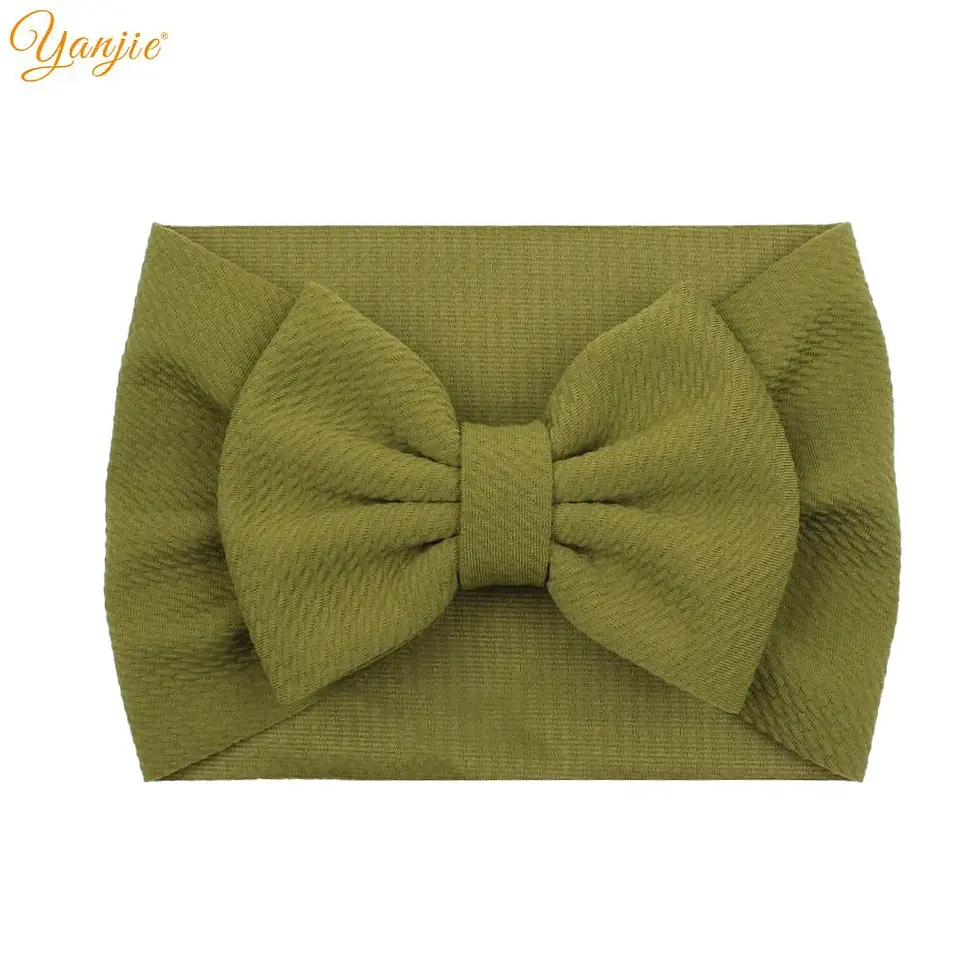 Thumbnail: 5'' Hair Bows Headband Kids Headwrap Textured Fabric