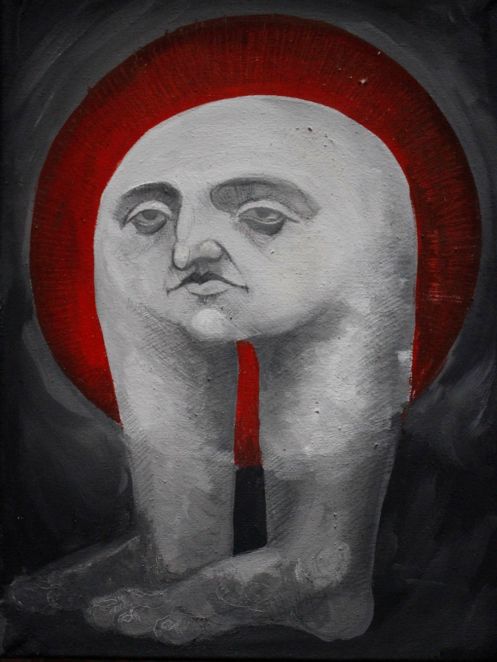 Thumbnail: P. U. (mixed media on canvas)