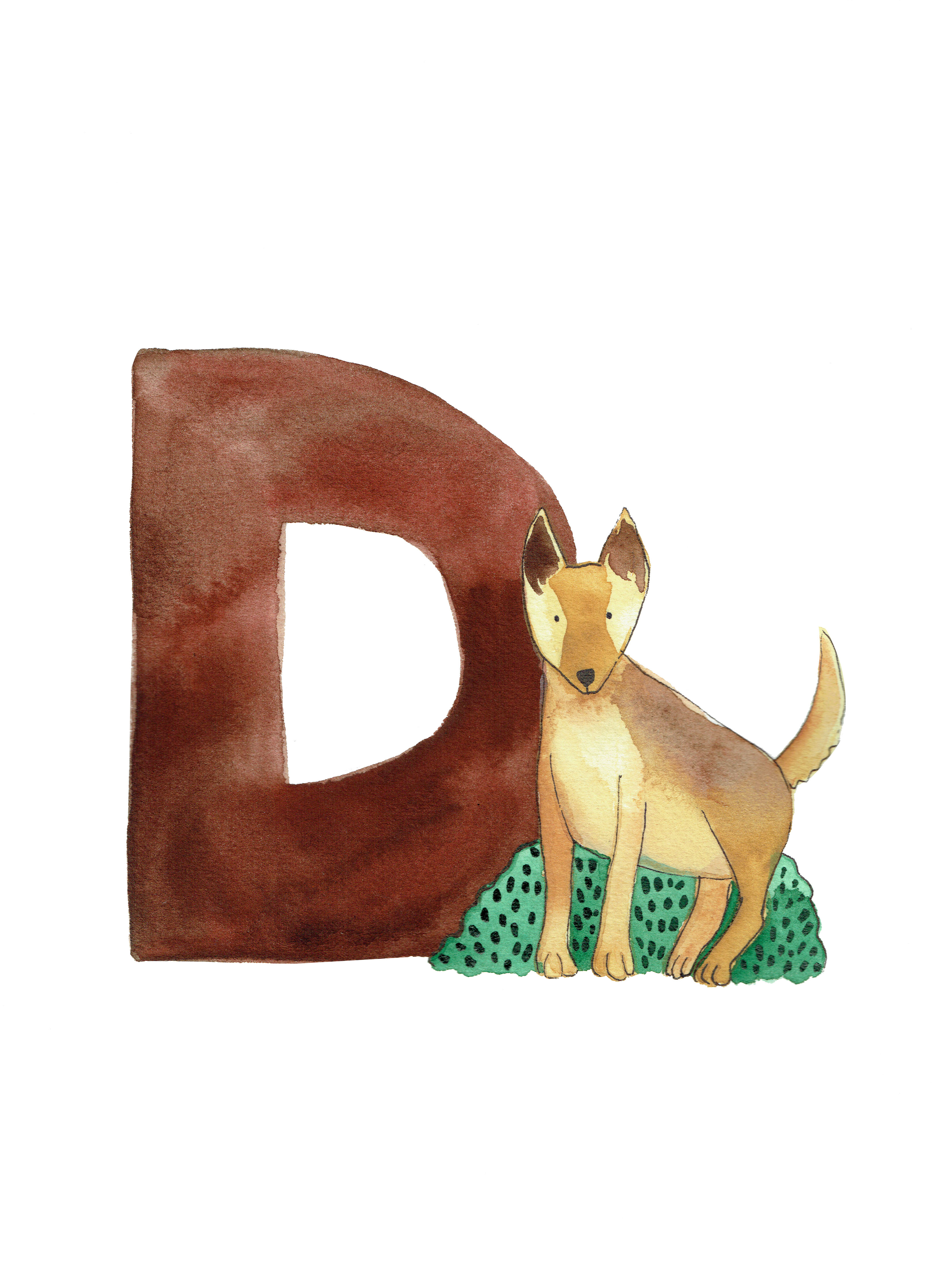 D is for Dingo Fine Art Print