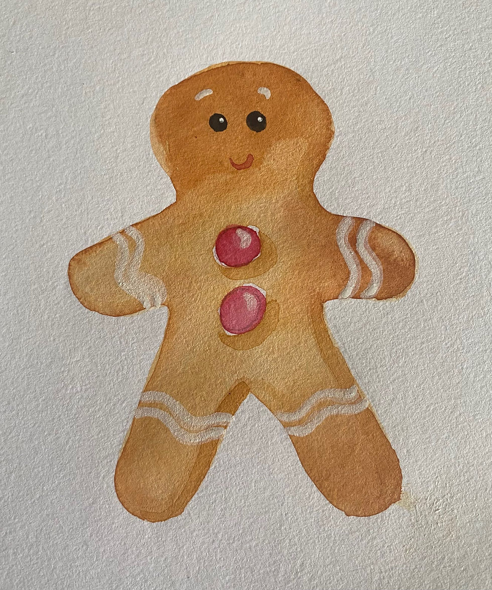 Handmade Gingerbread man greeting card