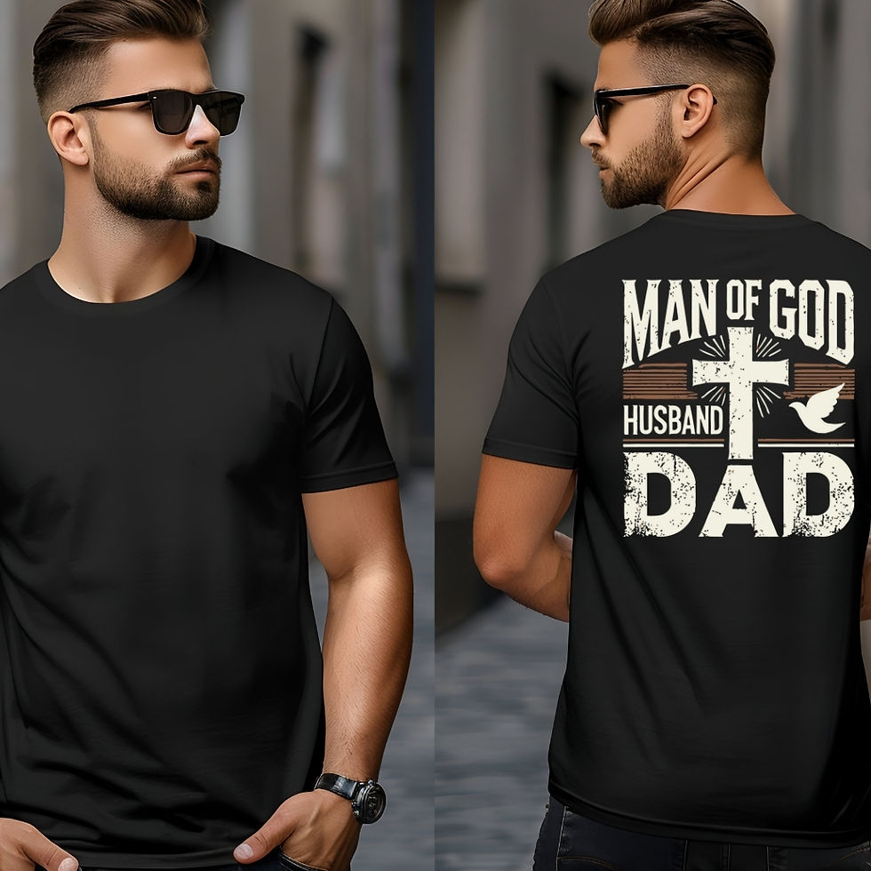 Man of God, Husband, Dad T-Shirt
