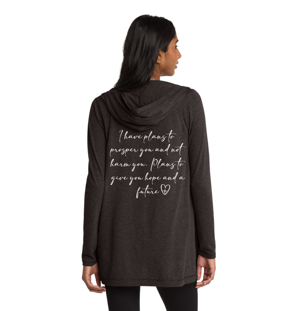 Jeremiah 29:11 Hope & Future Hooded Cardigan