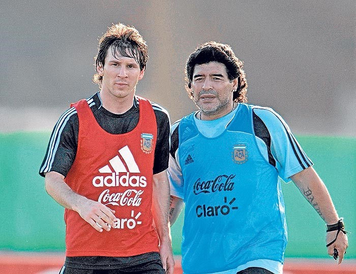 Lionel Messi et Diego Maradona