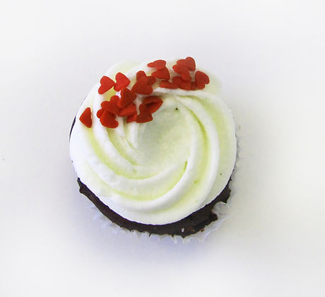 Cupcake with Heart Sprinkles