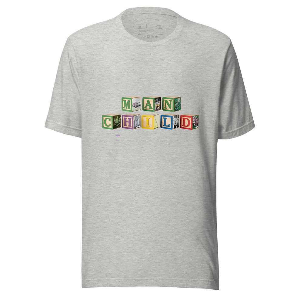 Thumbnail: "Man Child" Alphabet Blocks - Unisex t-shirt