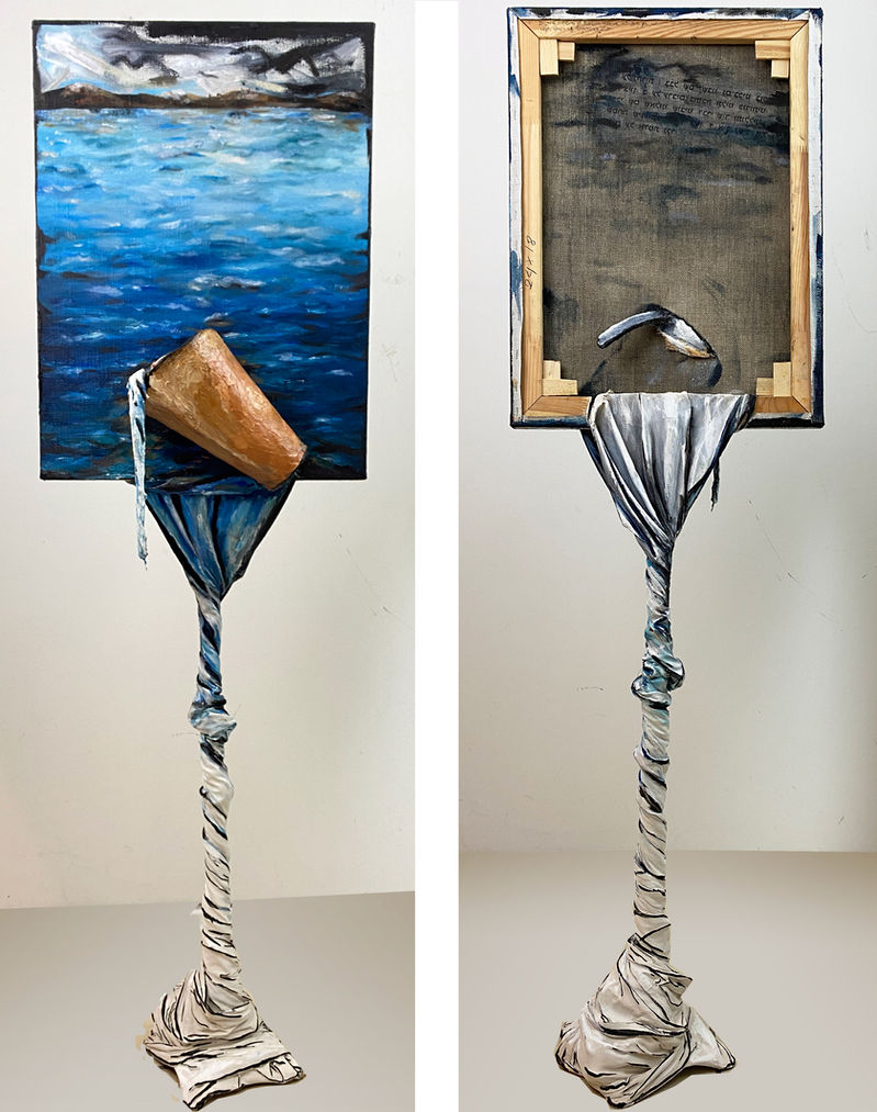 BY THE RIVERS OF BABYLON - Floor standing painting
