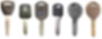 6 different transponder car keys