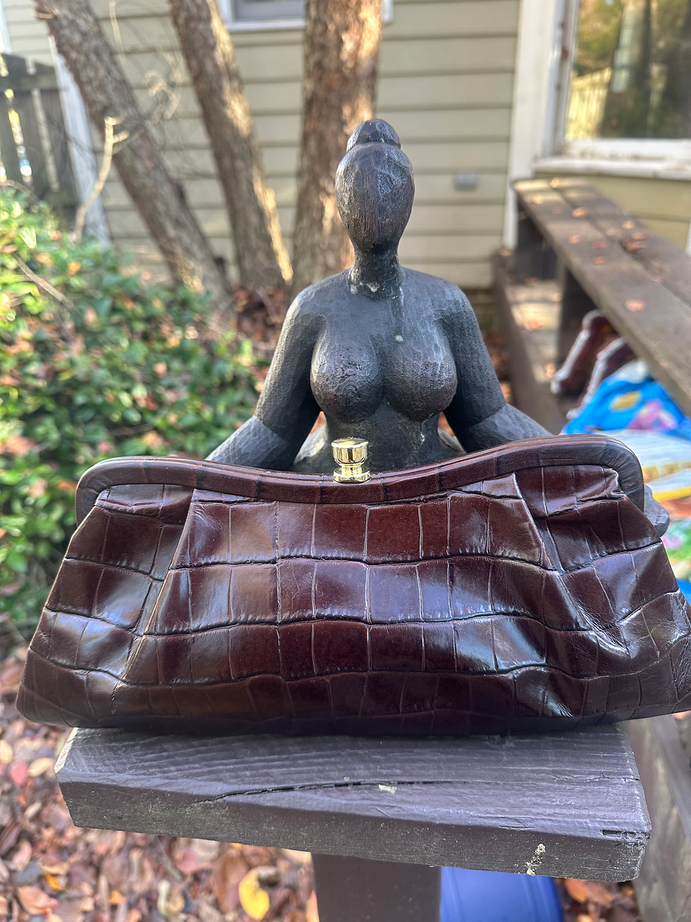 Thumbnail: Banana Republic 100% Cow Leather Clutch Purse