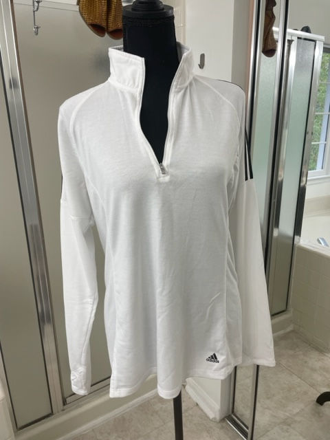 Thumbnail: adidas White Long Sleeve Golf Shirt