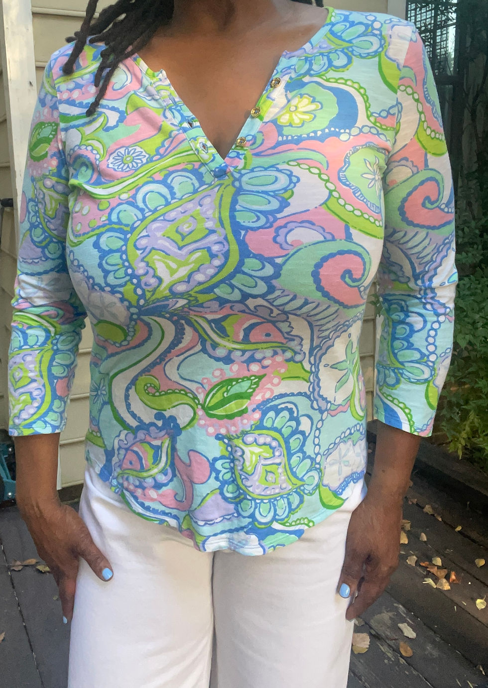 Thumbnail: New Lilly Pulitzer 3/4 Length Sleeves Top -Size M