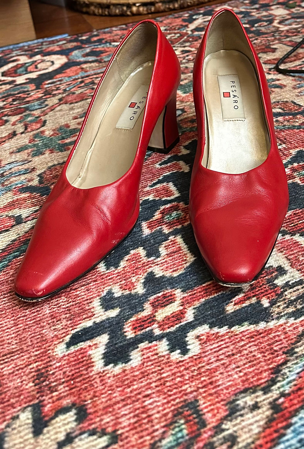 Thumbnail: Vintage Pesoro Red Lucy Pump - Size 8.5M