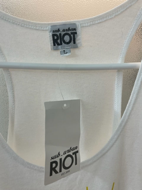 Thumbnail: Sub-Urban RIOT White Tank Top - Size L