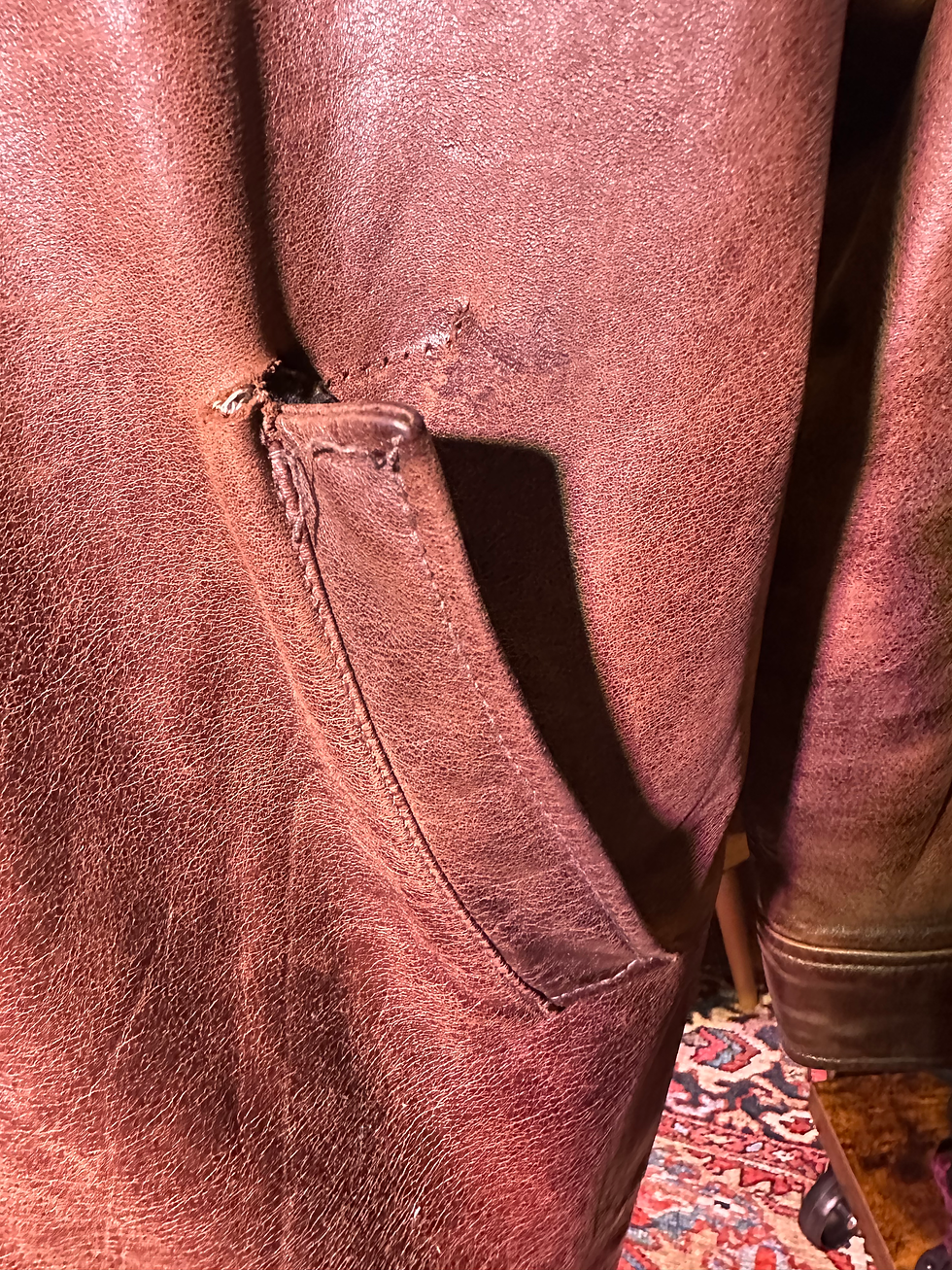 Thumbnail: GAP Oversized Trench Leather Coat - Size M (Men) L (Women)