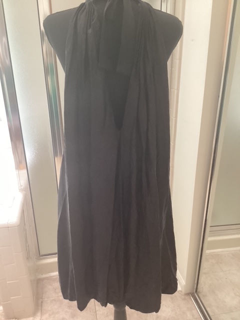 Thumbnail: Tufi Duek Charcoal Black 100% Silk Cocktail Dress -Size M